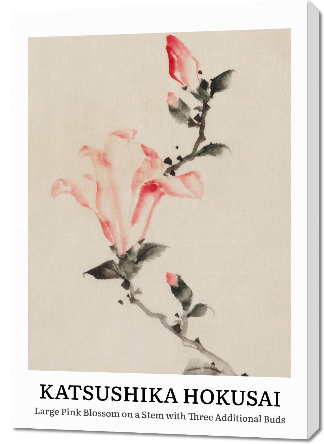 Obraz  Design Large Pink Blossom, Hokusai Vintage do Salonu