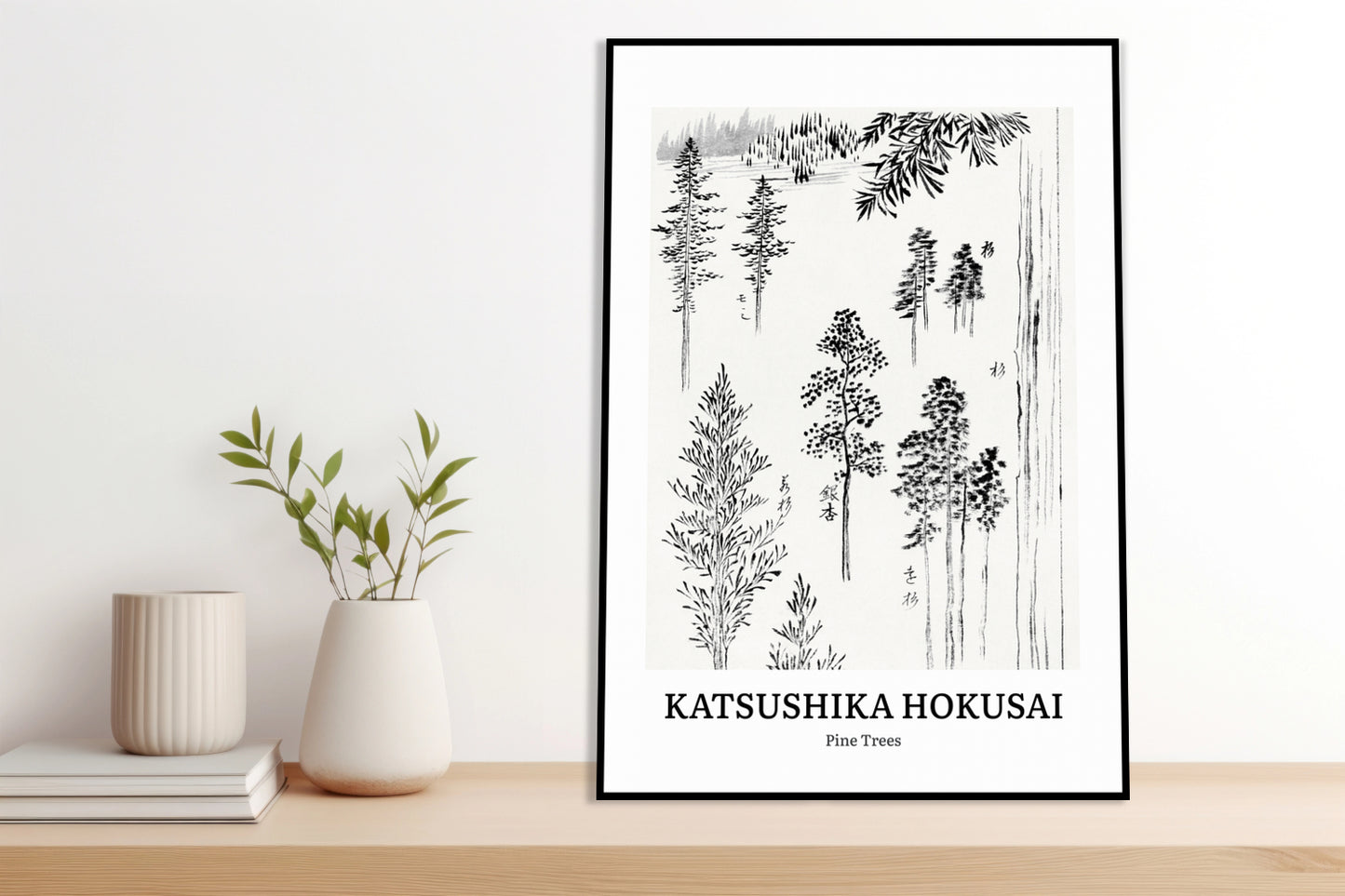 Obraz  Design Pine Trees, Hokusai Vintage do Salonu
