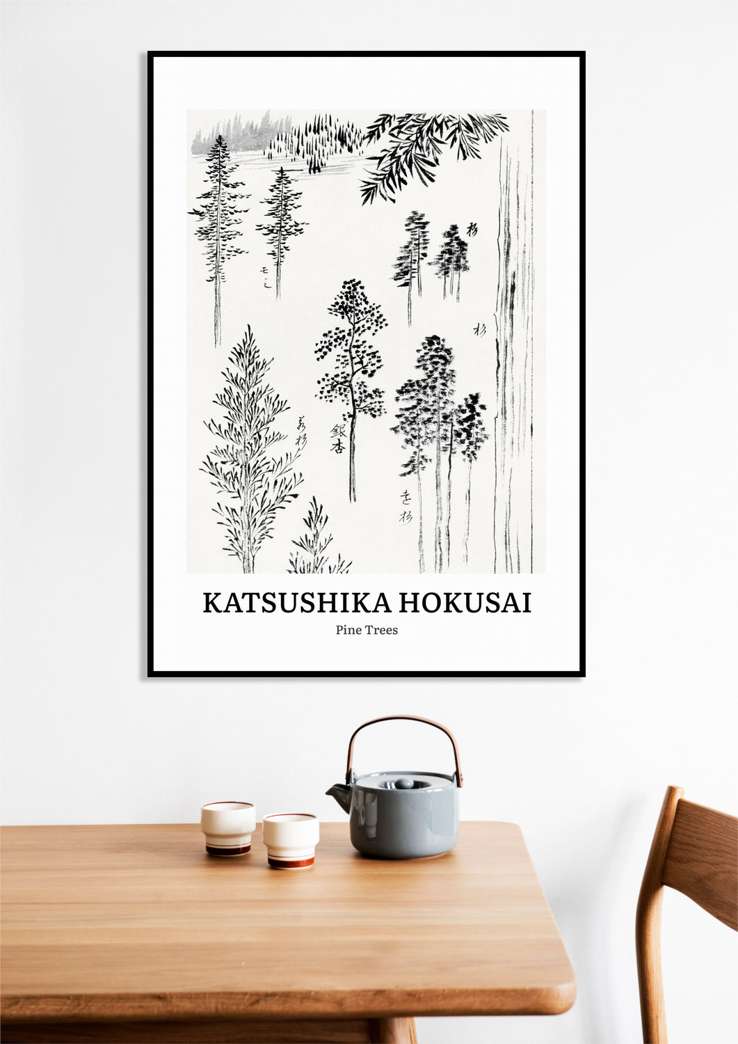 Obraz  Design Pine Trees, Hokusai Vintage do Salonu