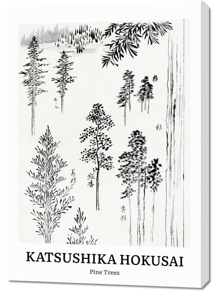 Obraz  Design Pine Trees, Hokusai Vintage do Salonu