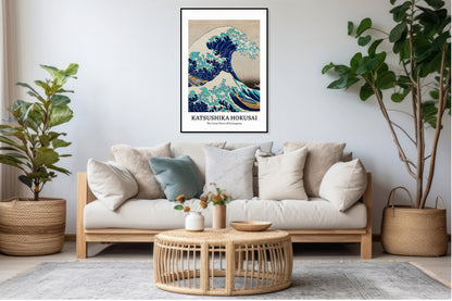 Obraz  Design Wave of Kaganawa, Hokusai Vintage do Salonu