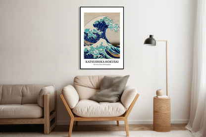 Obraz  Design Wave of Kaganawa, Hokusai Vintage do Salonu