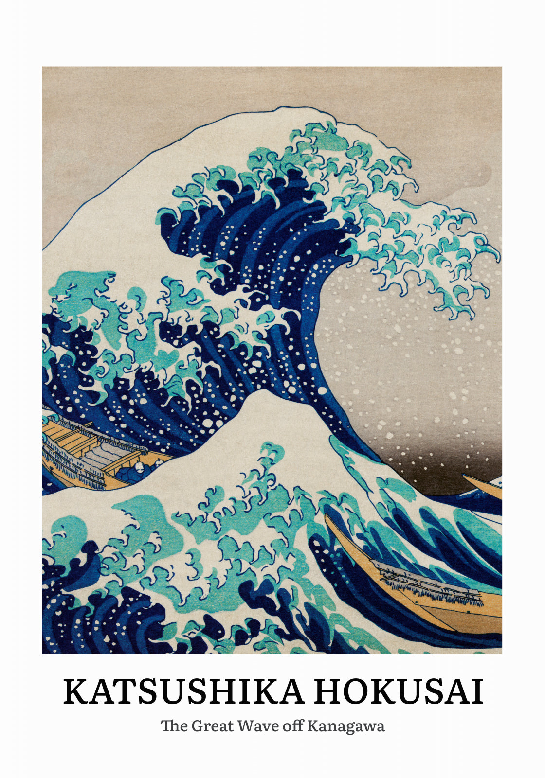 Plakat  Design Wave of Kaganawa, Hokusai Vintage do Salonu