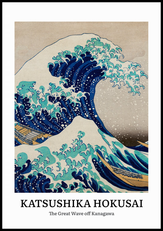 Plakat  Design Wave of Kaganawa, Hokusai Vintage do Salonu