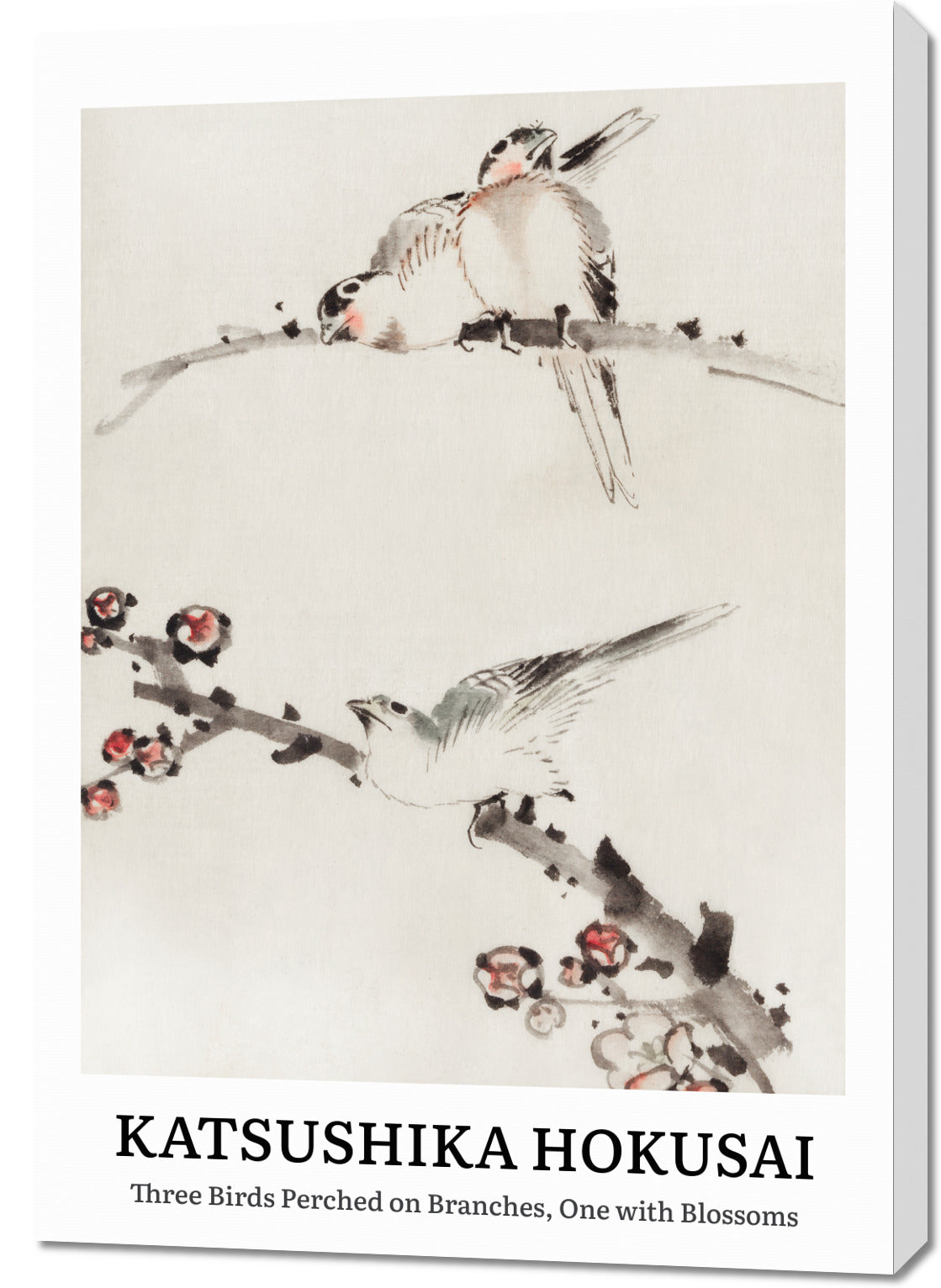 Obraz  Design Three Birds, Hokusai Vintage do Salonu