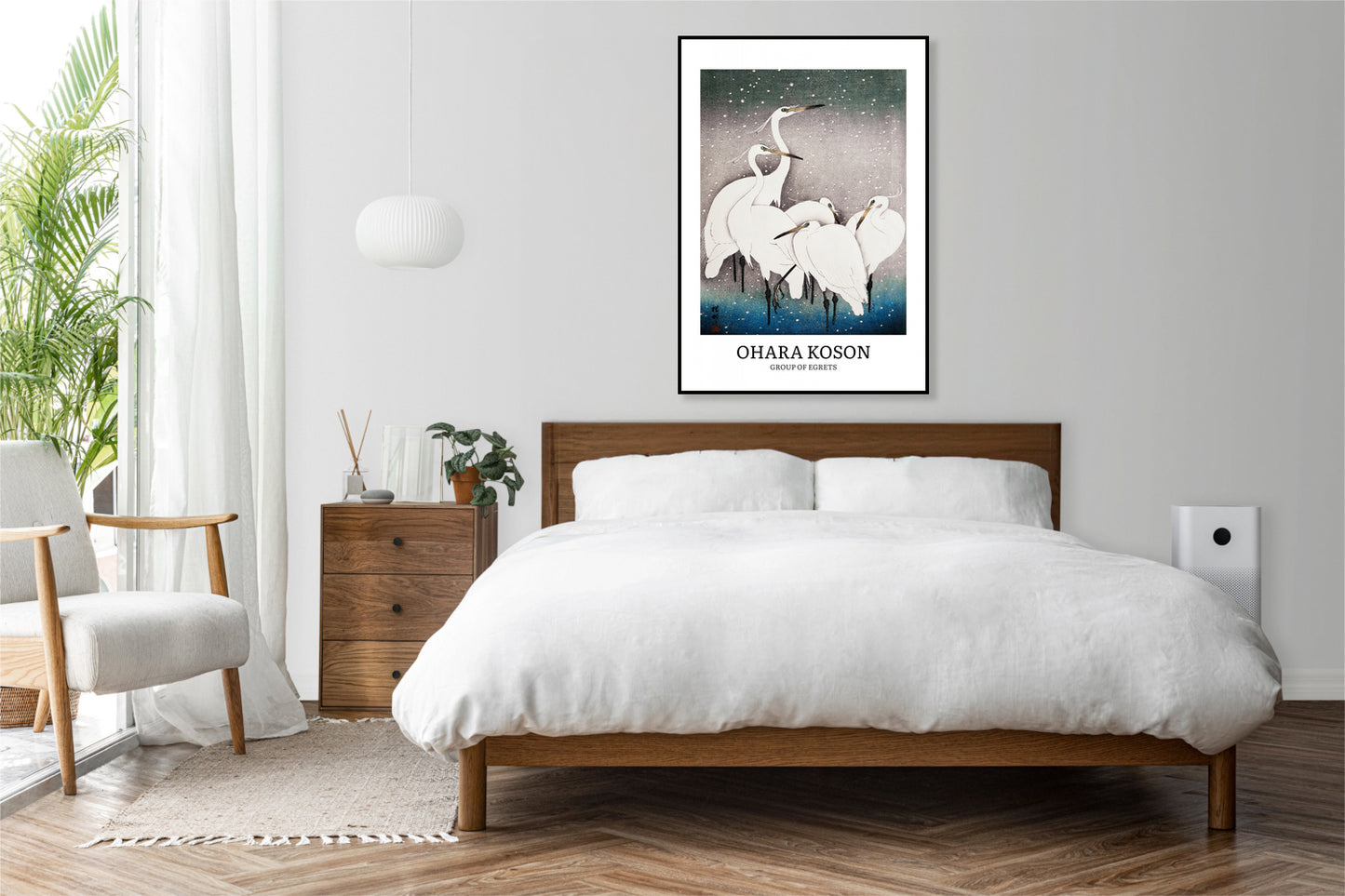 Obraz  Design Egrets, Koson Vintage do Salonu