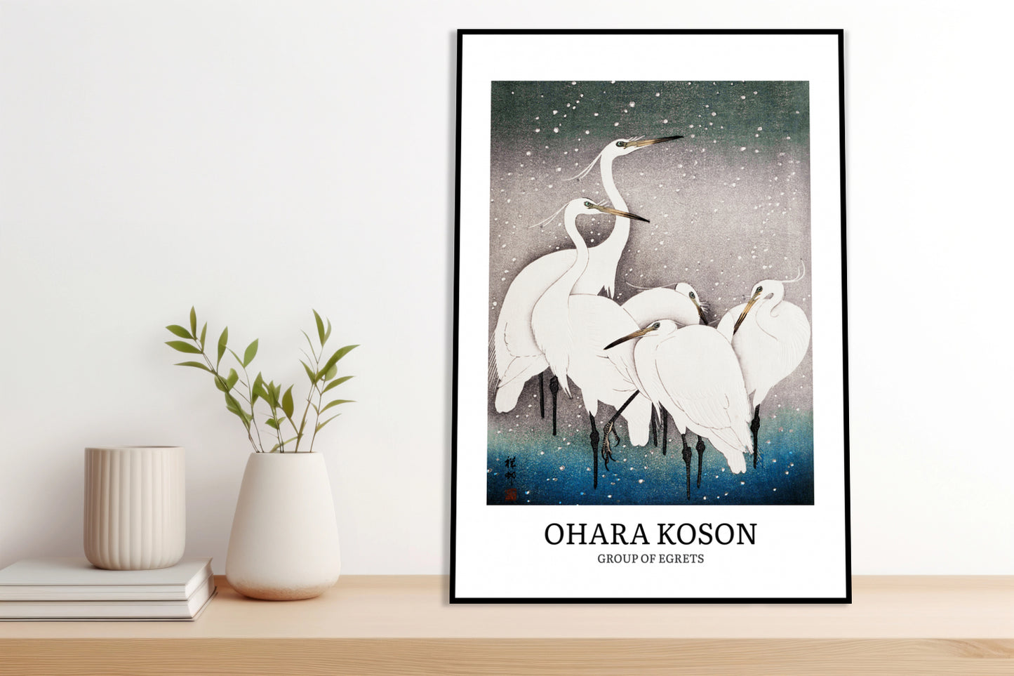 Obraz  Design Egrets, Koson Vintage do Salonu