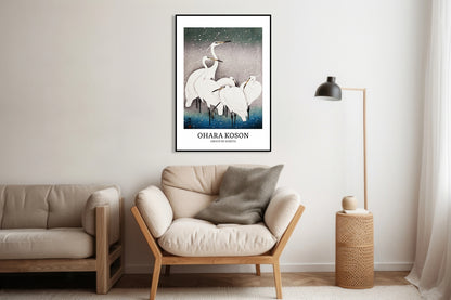 Obraz  Design Egrets, Koson Vintage do Salonu