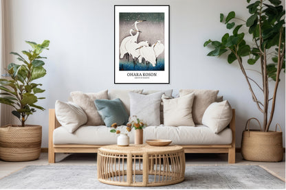 Obraz  Design Egrets, Koson Vintage do Salonu
