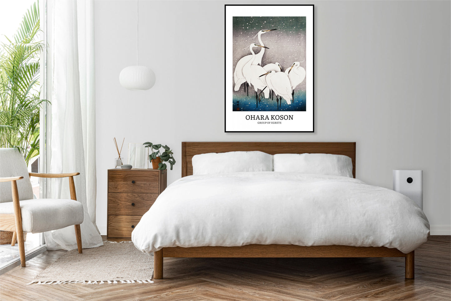 Plakat  Design Egrets, Koson Vintage do Salonu