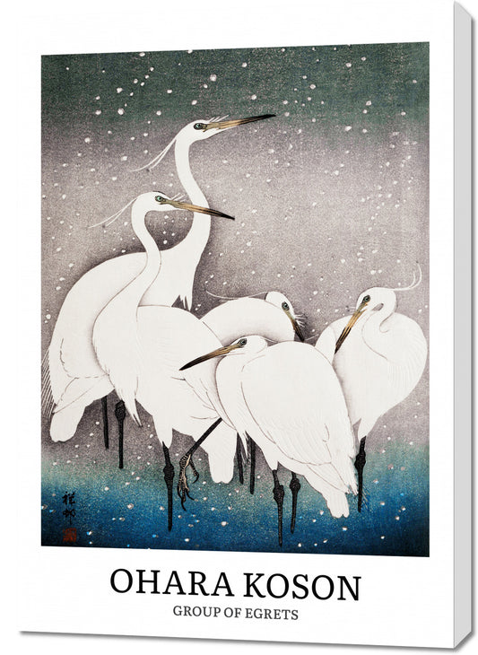 Obraz  Design Egrets, Koson Vintage do Salonu