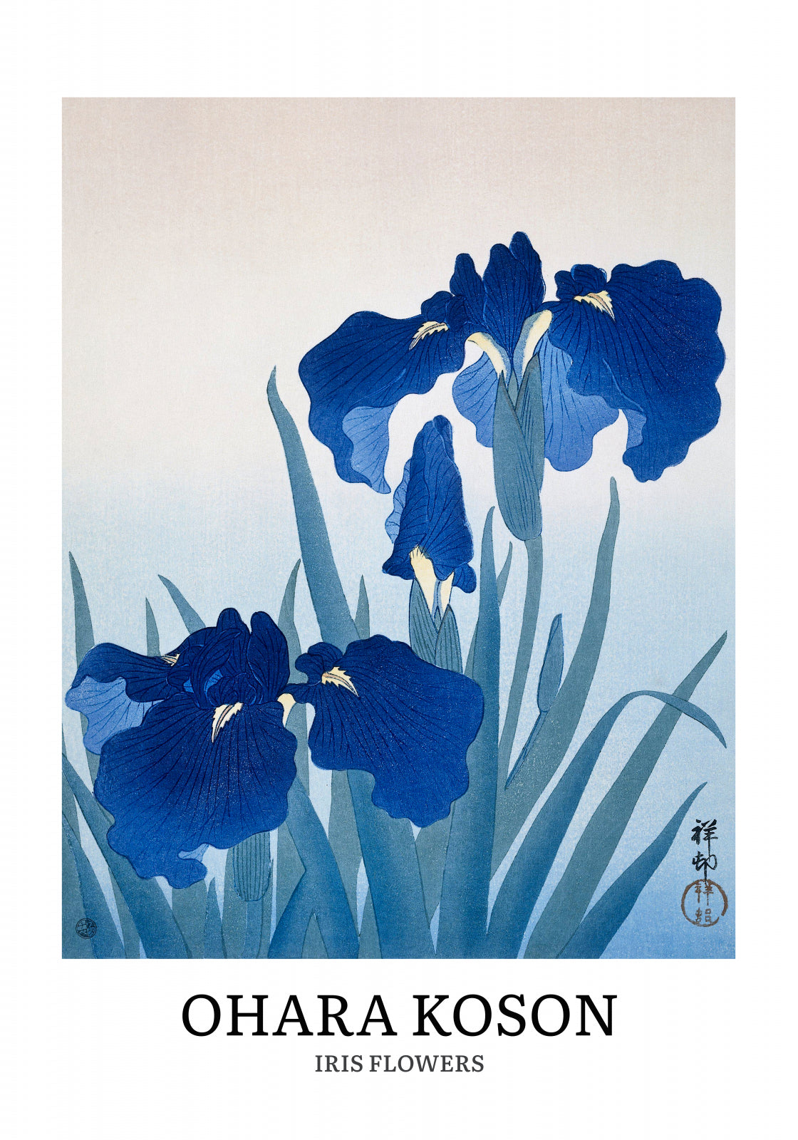 Plakat  Design Iris Flowers, Koson Vintage do Salonu