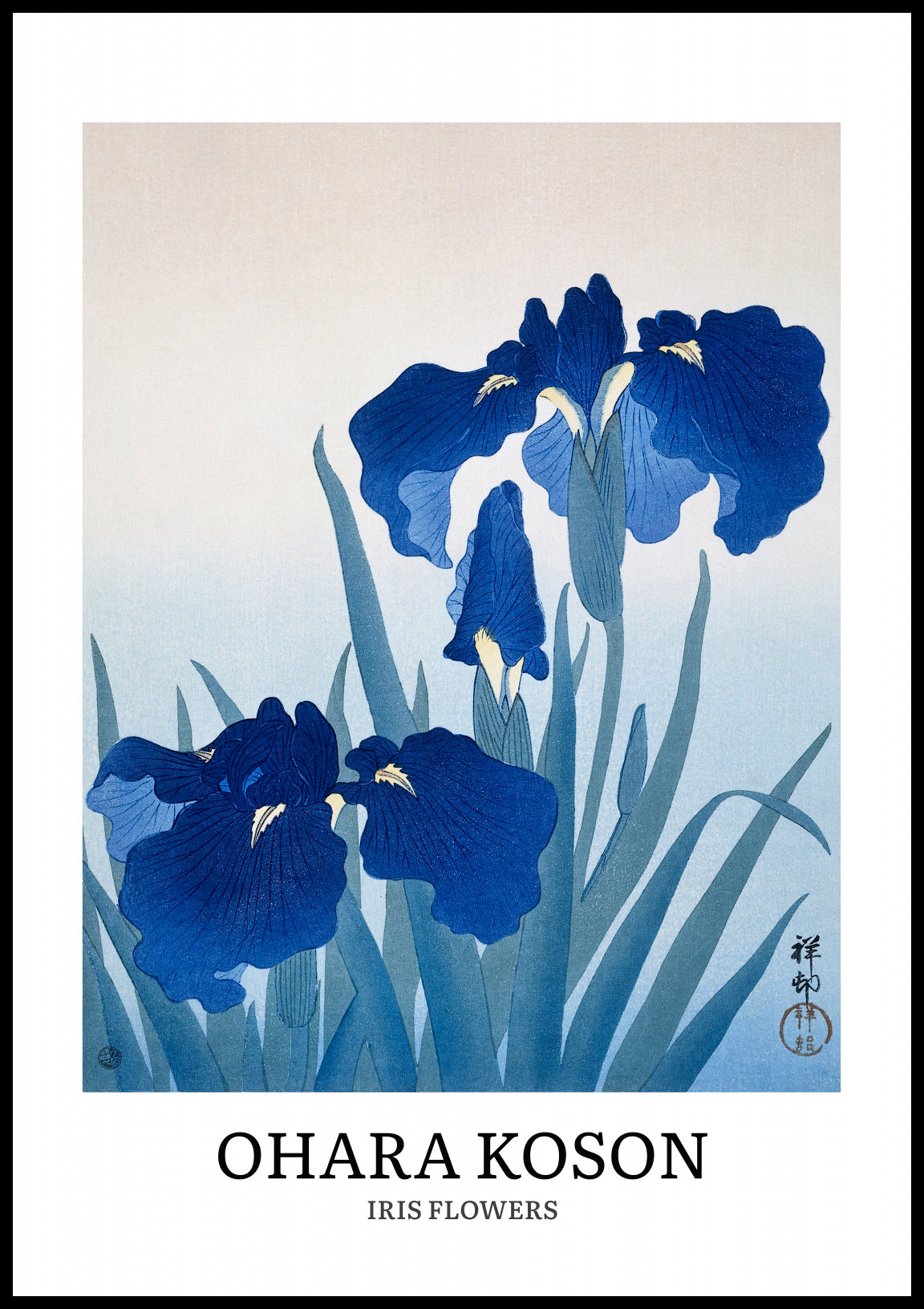 Plakat  Design Iris Flowers, Koson Vintage do Salonu