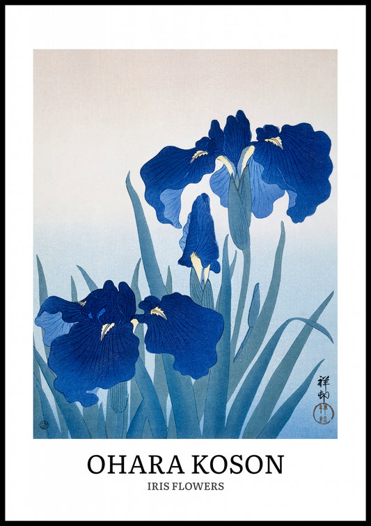 Plakat  Design Iris Flowers, Koson Vintage do Salonu