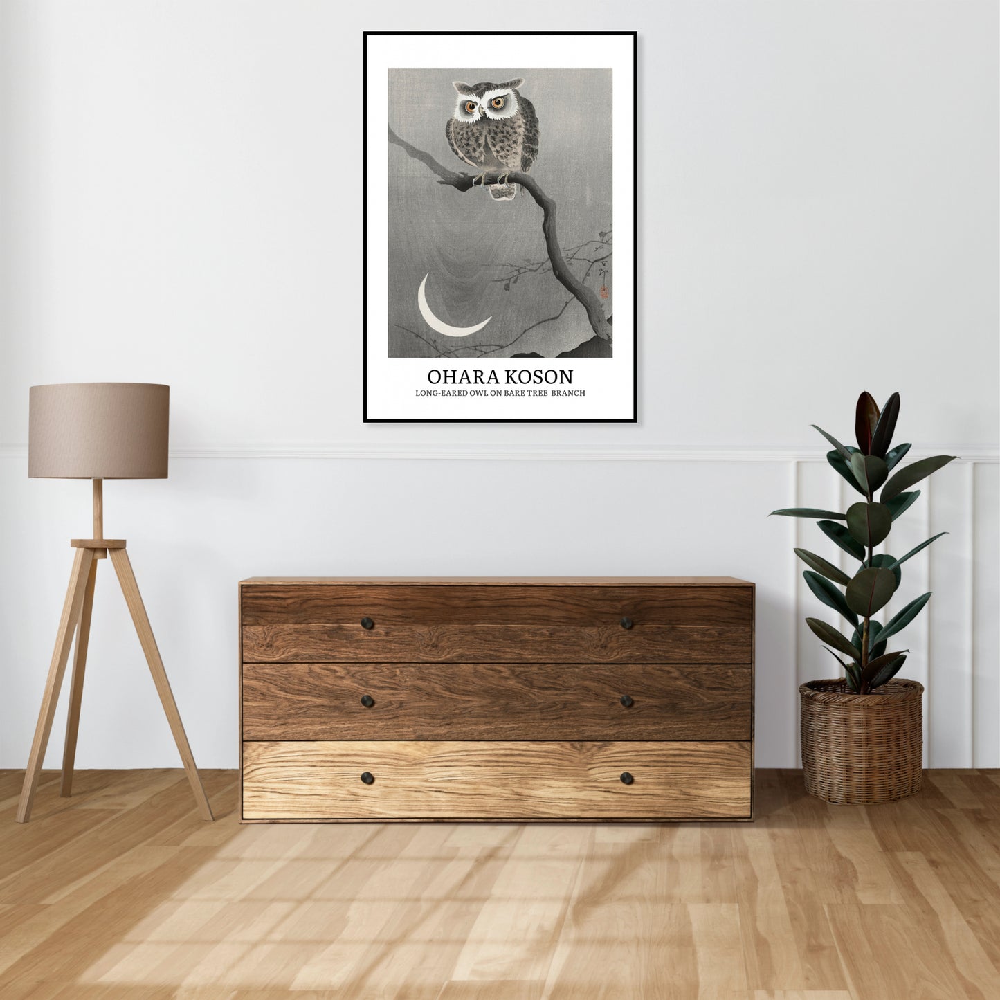Obraz  Design Long-Eared Owl, Koson Vintage do Salonu
