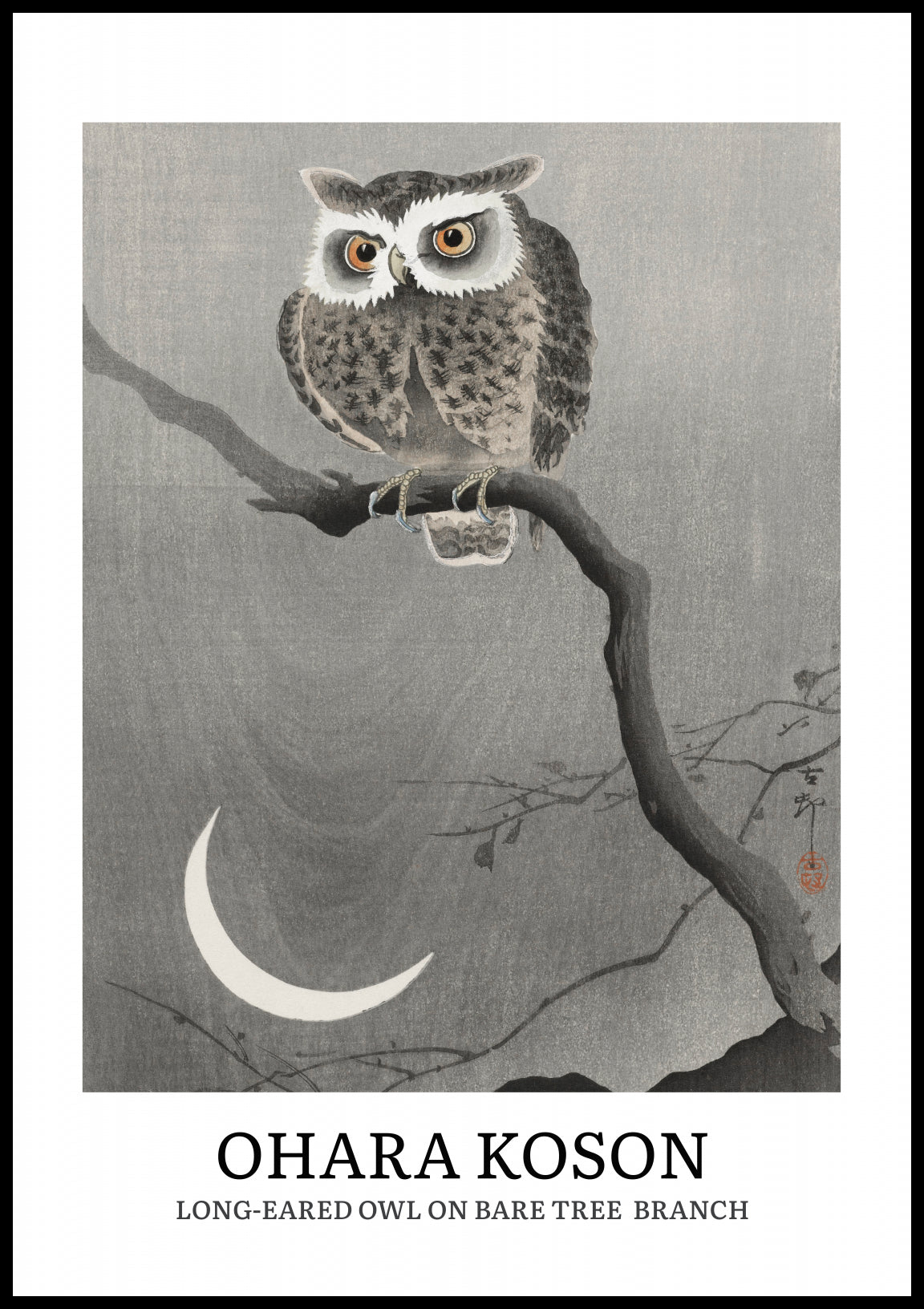 Plakat  Design Long-Eared Owl, Koson Vintage do Salonu