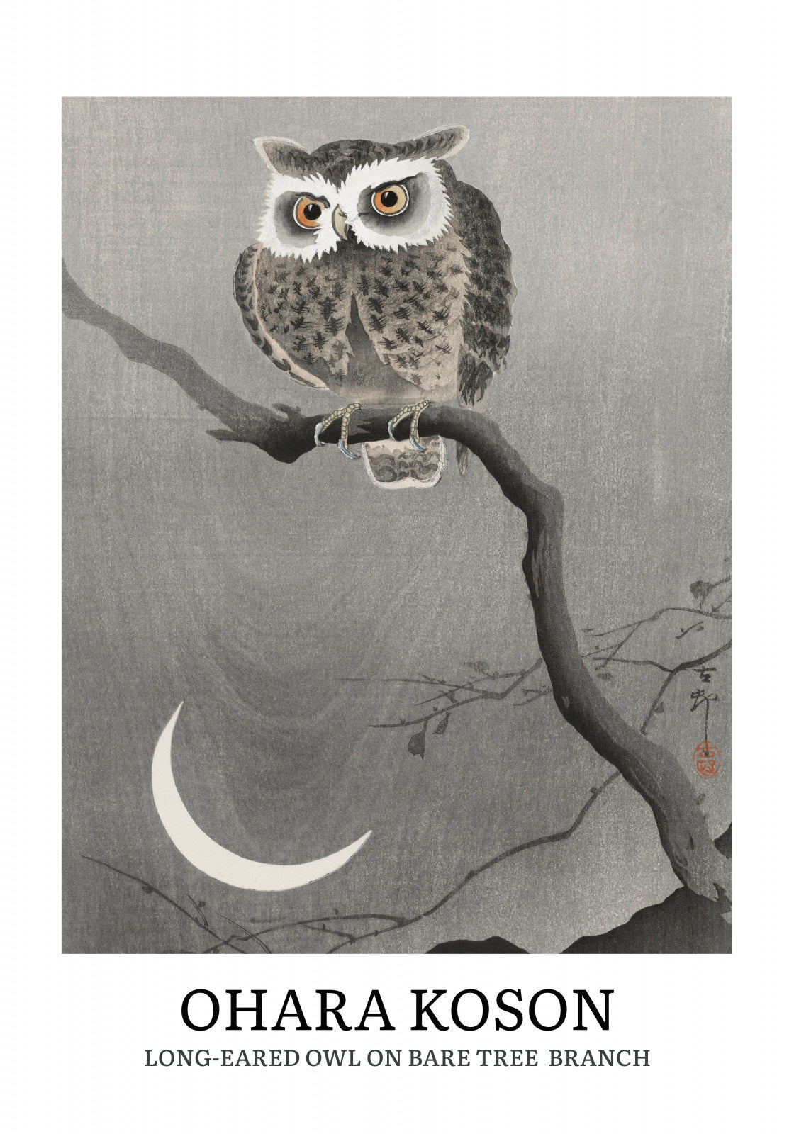 Plakat  Design Long-Eared Owl, Koson Vintage do Salonu