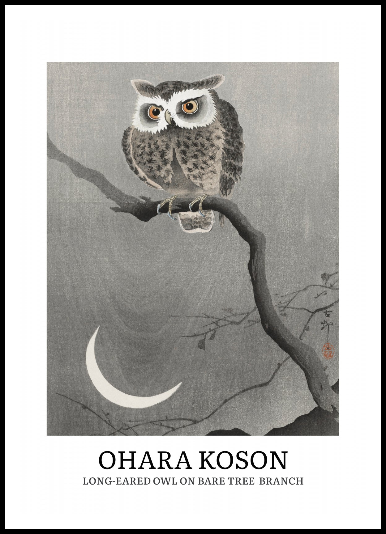 Plakat  Design Long-Eared Owl, Koson Vintage do Salonu
