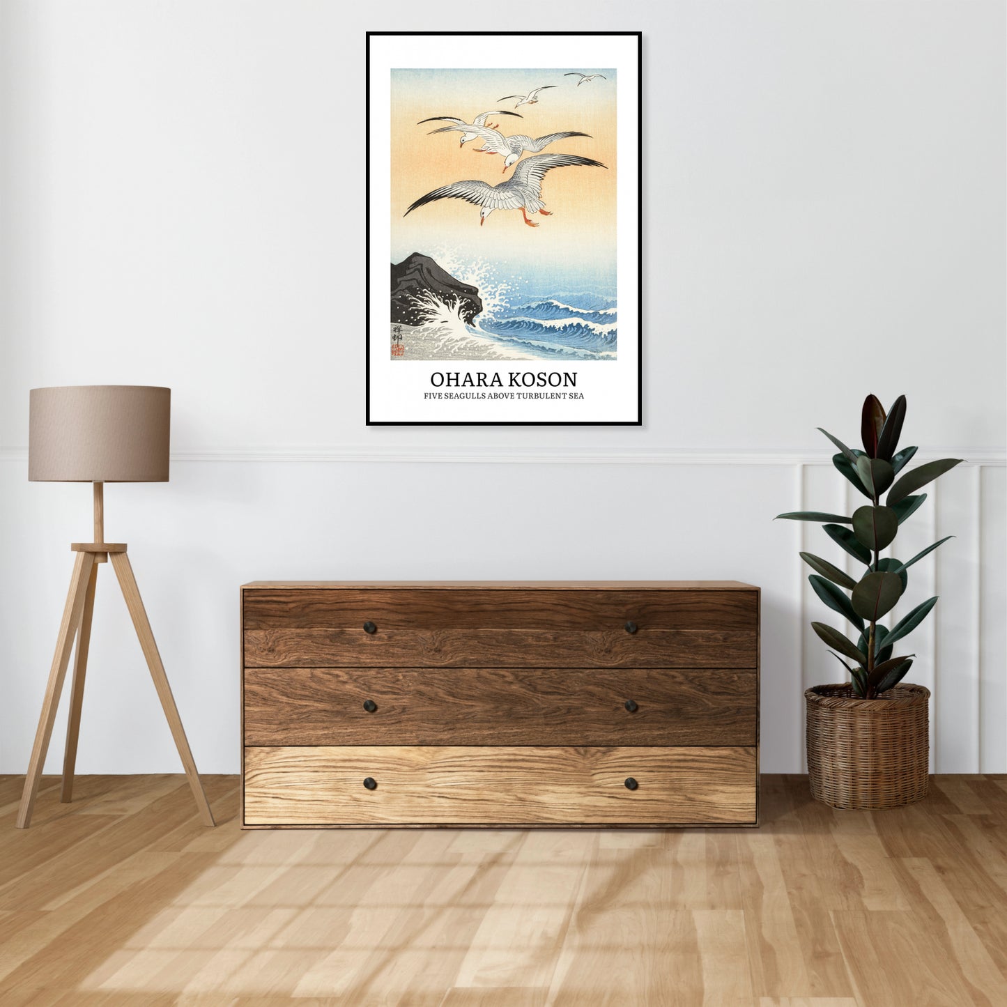 Obraz  Design Five Seagulls, Koson Vintage do Salonu