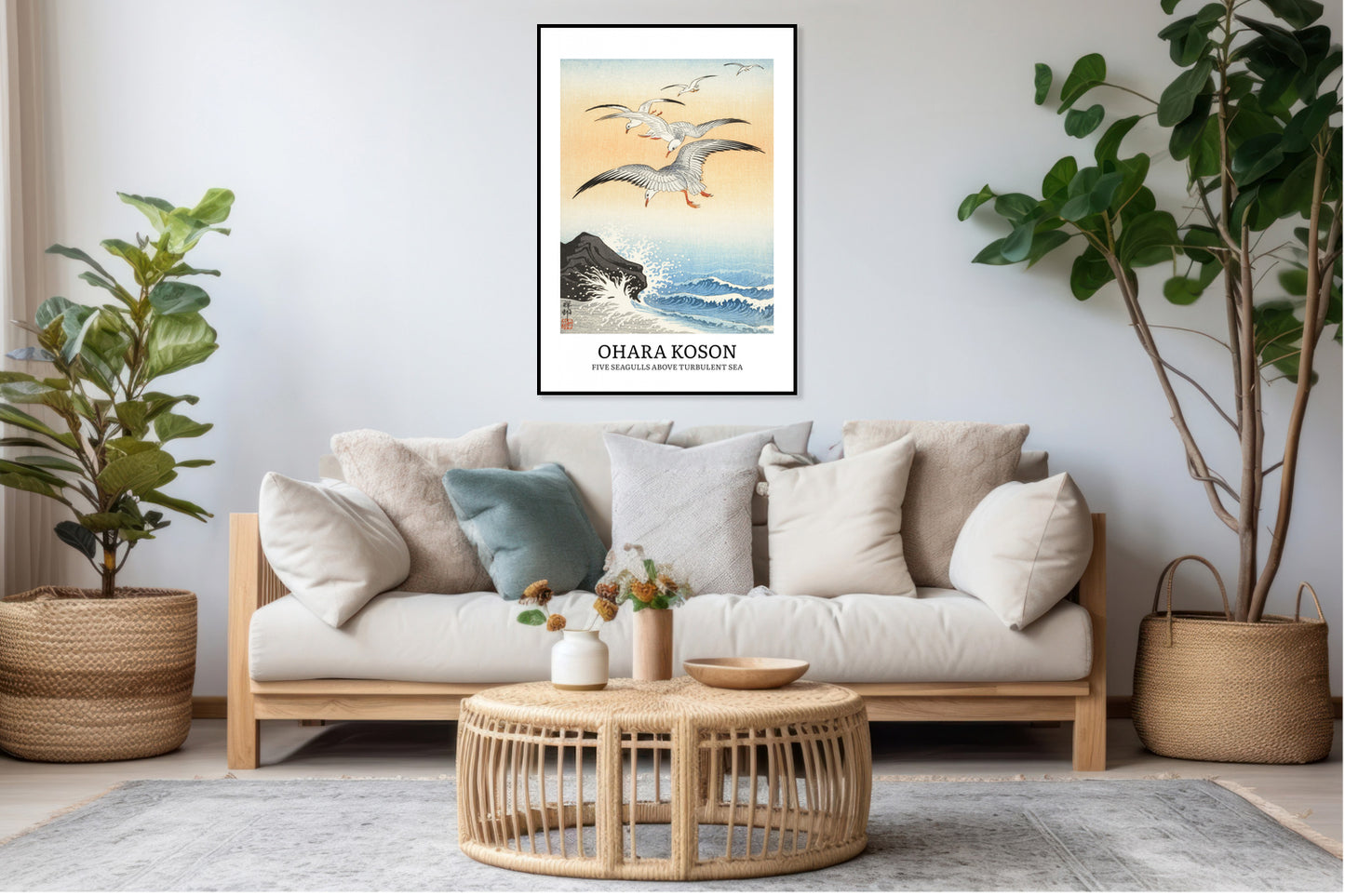 Obraz  Design Five Seagulls, Koson Vintage do Salonu