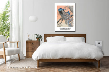 Obraz  Design Two Peacocks, Koson Vintage do Salonu
