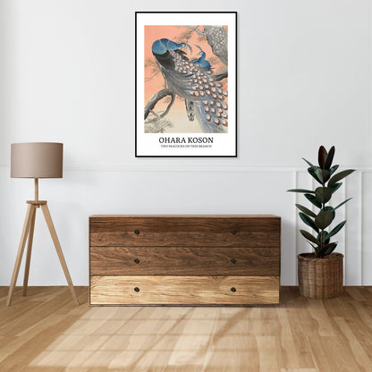 Obraz  Design Two Peacocks, Koson Vintage do Salonu