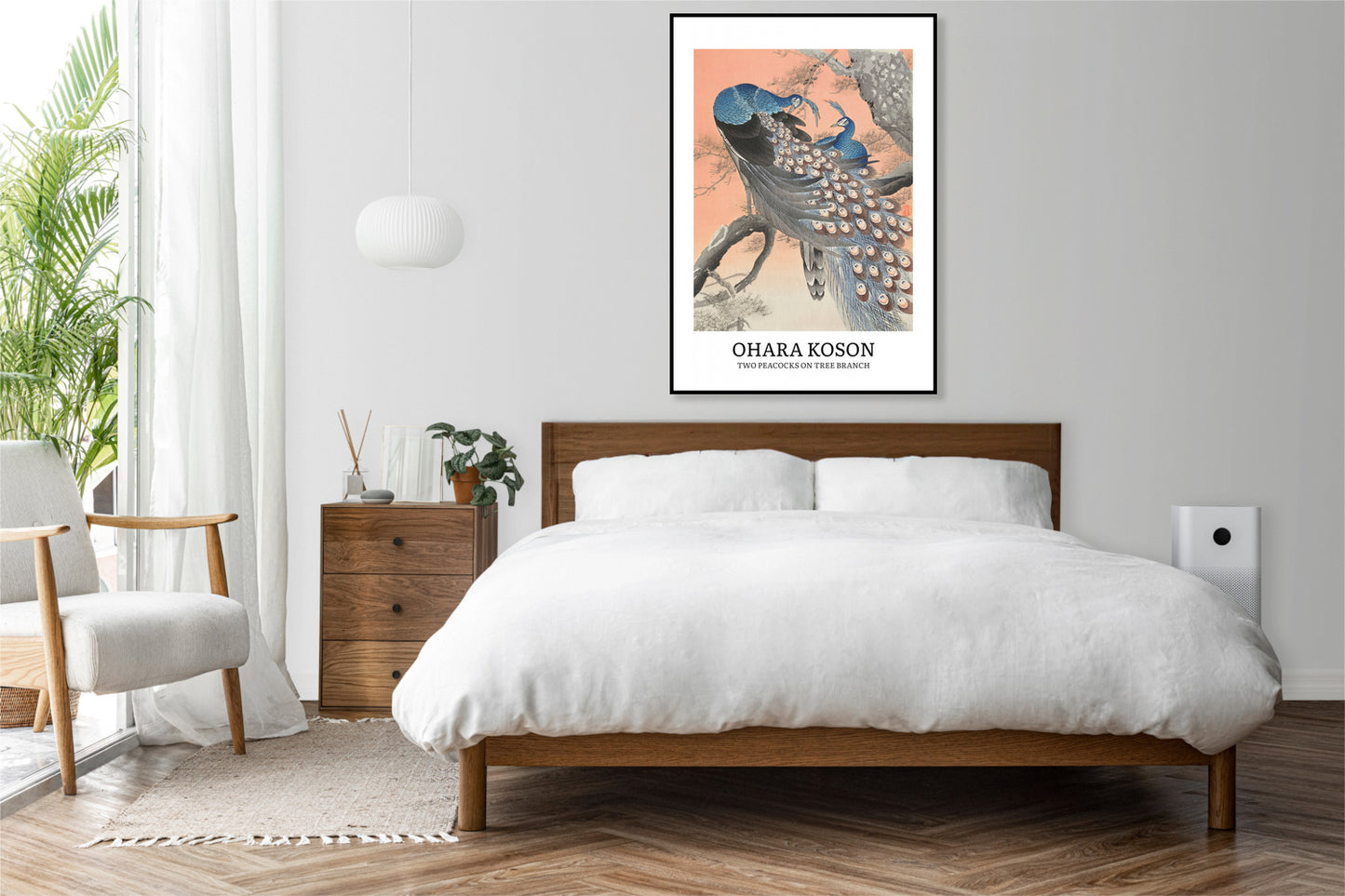 Plakat  Design Two Peacocks, Koson Vintage do Salonu