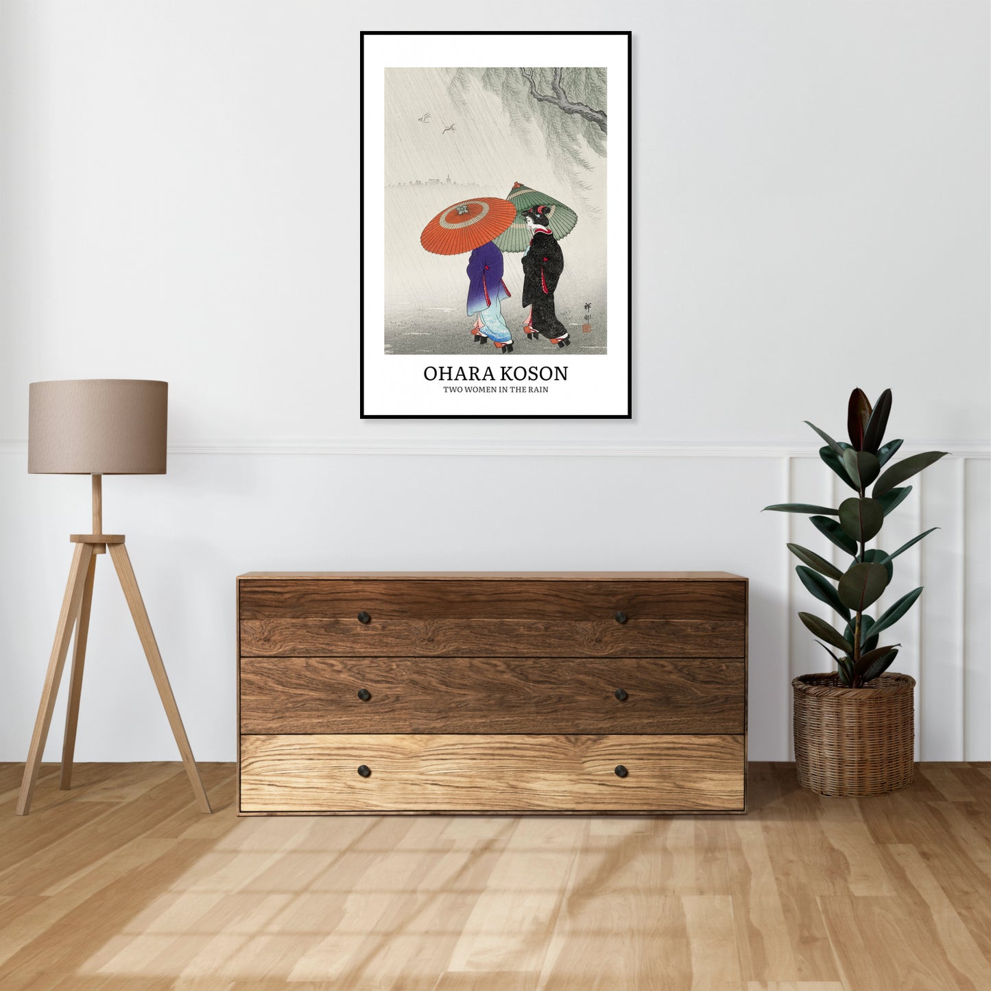 Obraz  Design Two Women Rain, Koson Vintage do Salonu