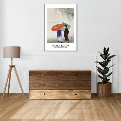 Obraz  Design Two Women Rain, Koson Vintage do Salonu