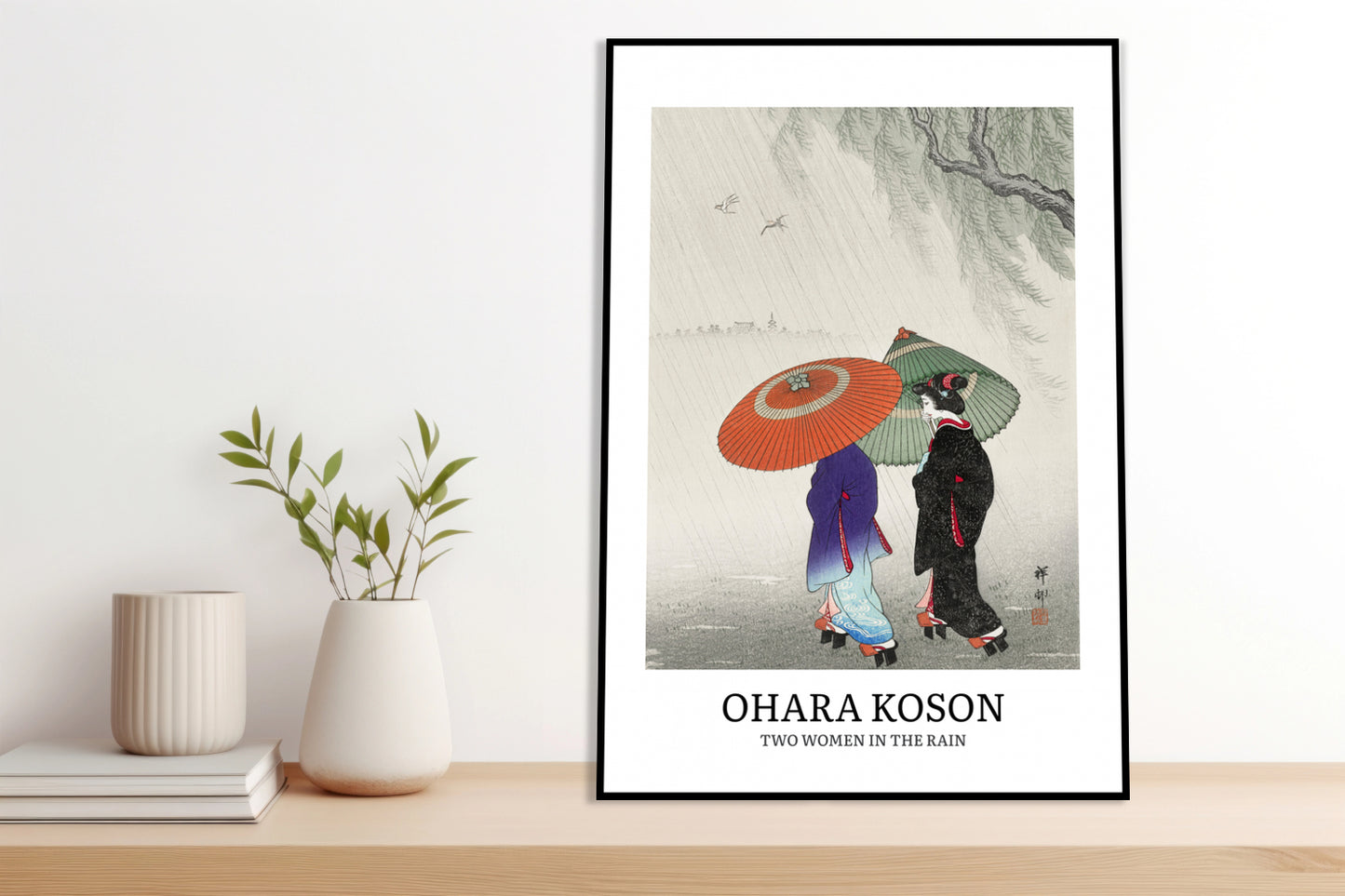 Obraz  Design Two Women Rain, Koson Vintage do Salonu