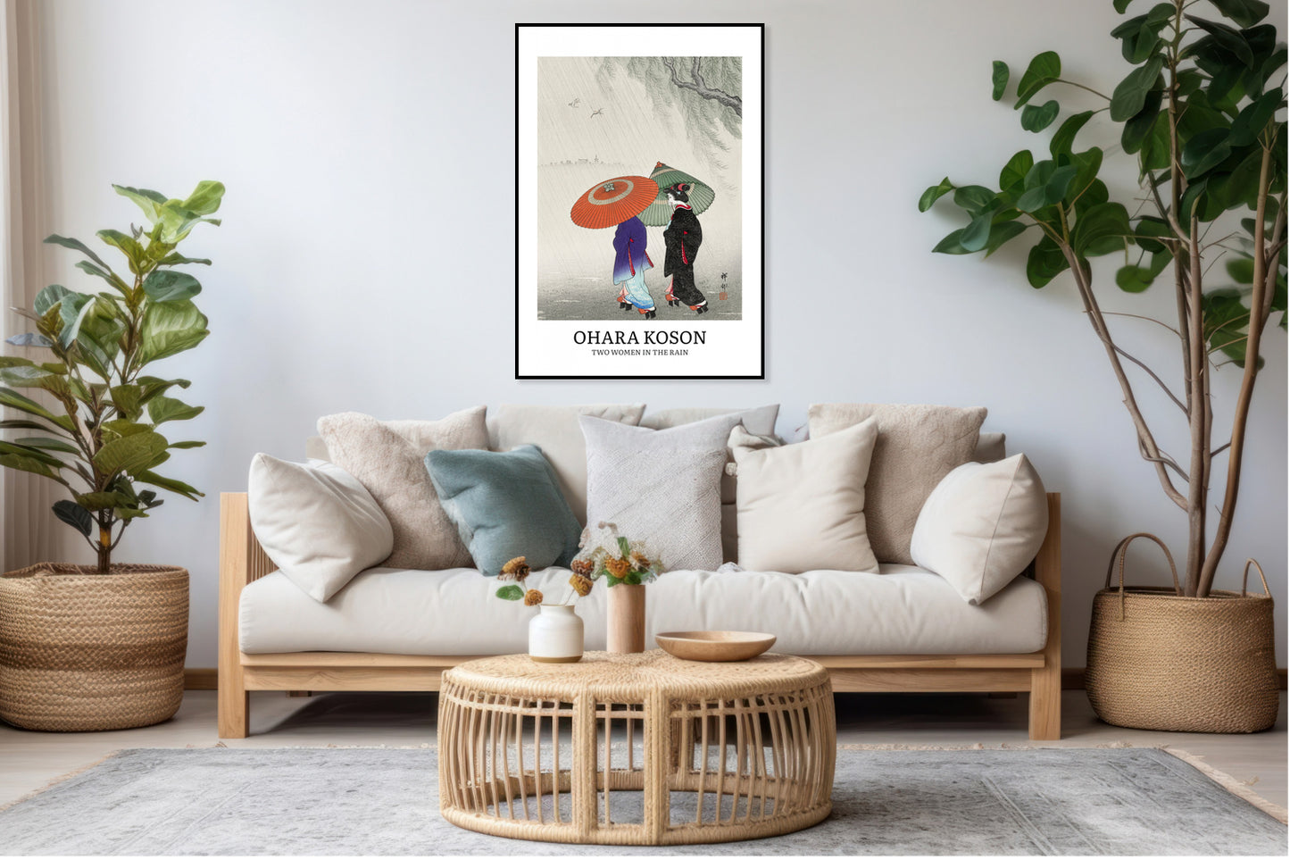Obraz  Design Two Women Rain, Koson Vintage do Salonu