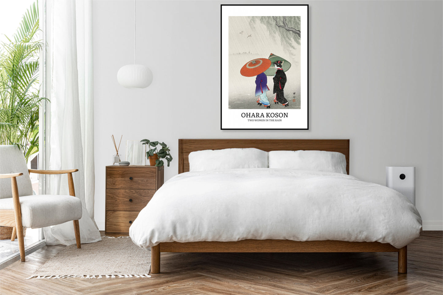 Plakat  Design Two Women Rain, Koson Vintage do Salonu