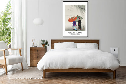 Plakat  Design Two Women Rain, Koson Vintage do Salonu