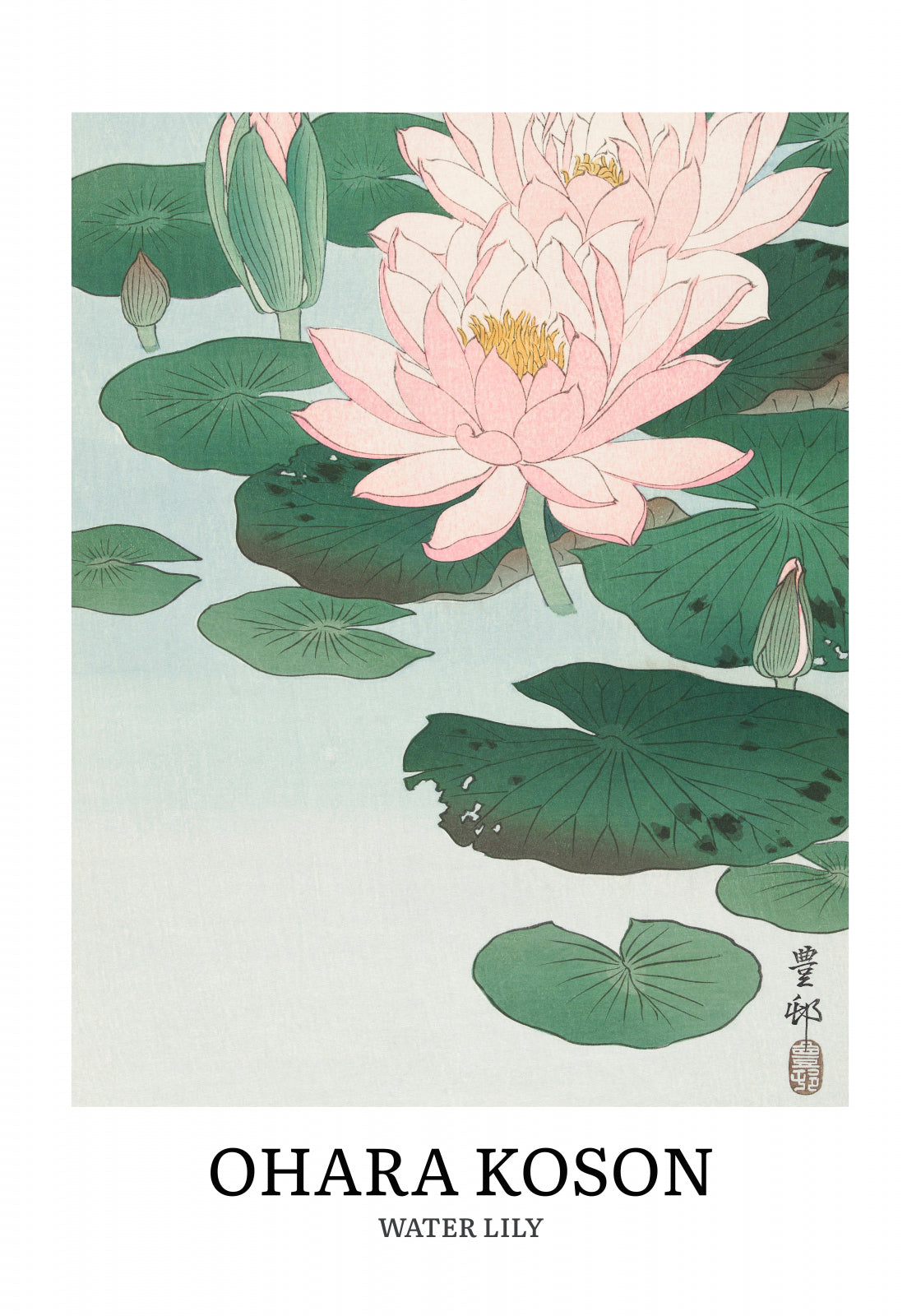 Plakat  Design Water Lily, Koson Vintage do Salonu