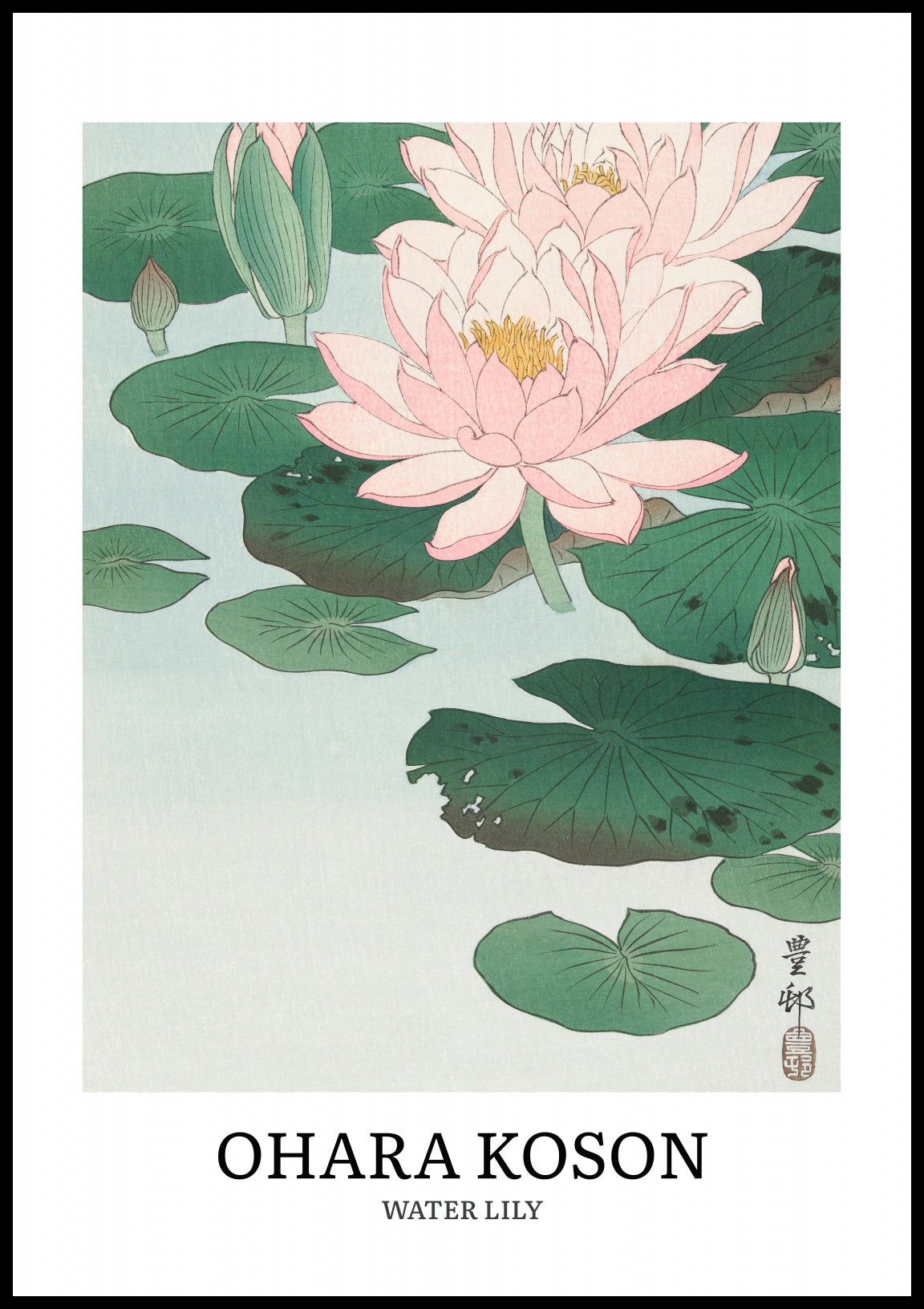 Plakat  Design Water Lily, Koson Vintage do Salonu
