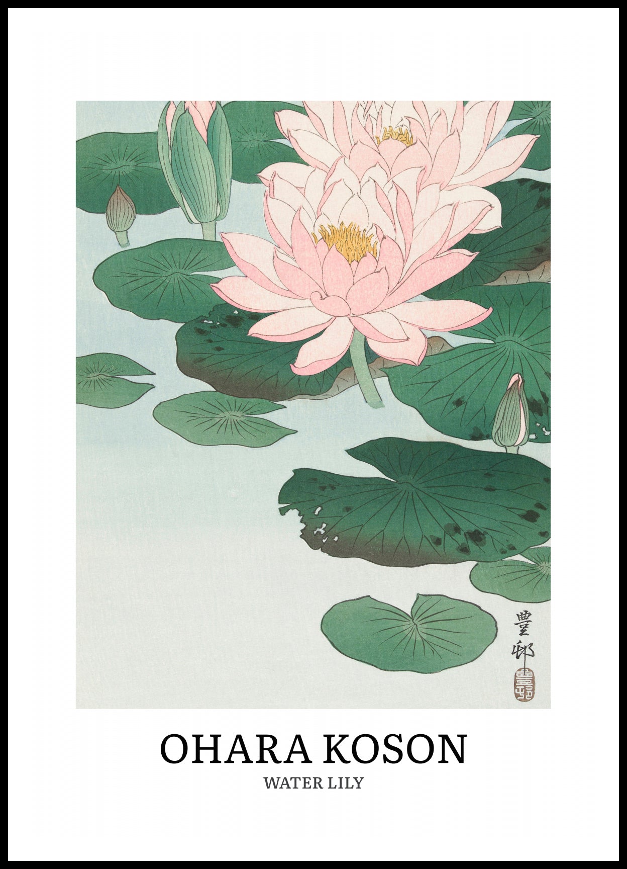 Plakat  Design Water Lily, Koson Vintage do Salonu