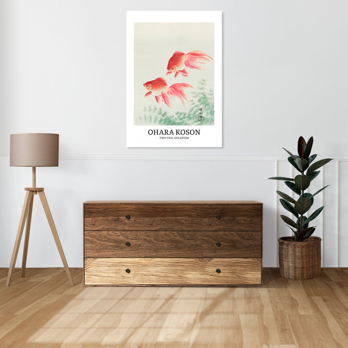 Obraz  Two Veil Goldfish, Koson Vintage do Salonu