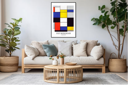 Obraz  Design Composition 2, Mondrian Vintage do Salonu