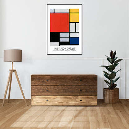 Obraz  Design Composition 3, Mondrian Vintage do Salonu