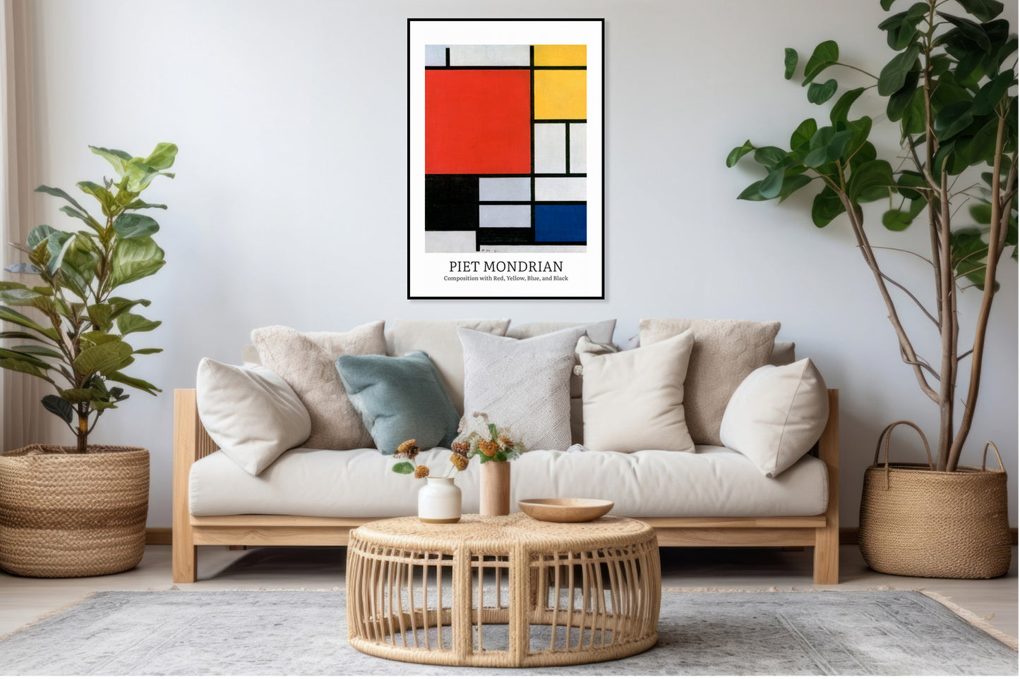 Obraz  Design Composition 3, Mondrian Vintage do Salonu