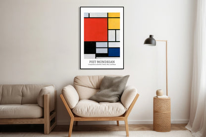 Obraz  Design Composition 3, Mondrian Vintage do Salonu