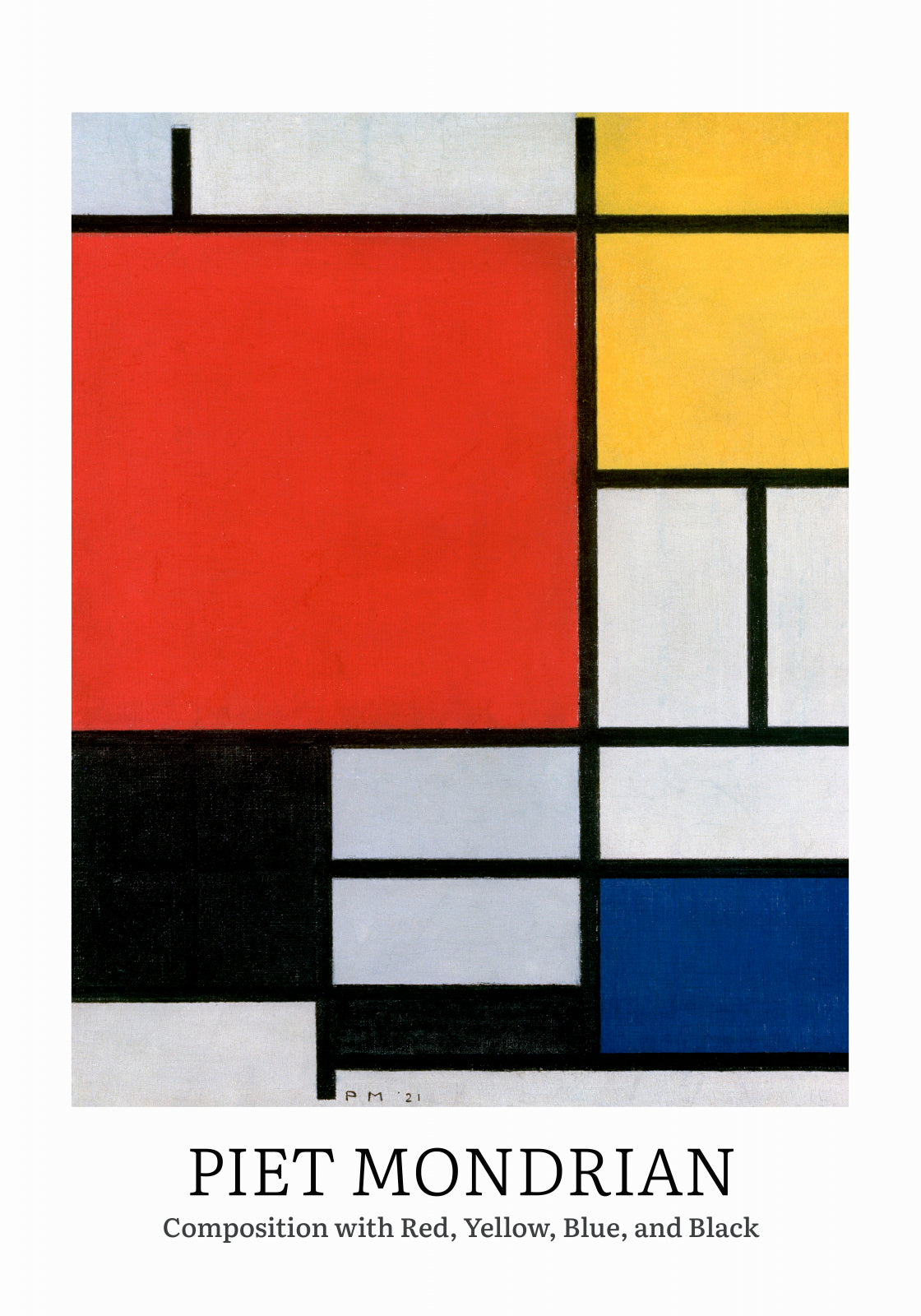 Plakat  Design Composition 3, Mondrian Vintage do Salonu