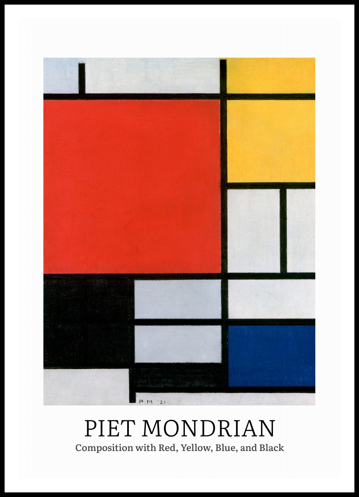 Plakat  Design Composition 3, Mondrian Vintage do Salonu