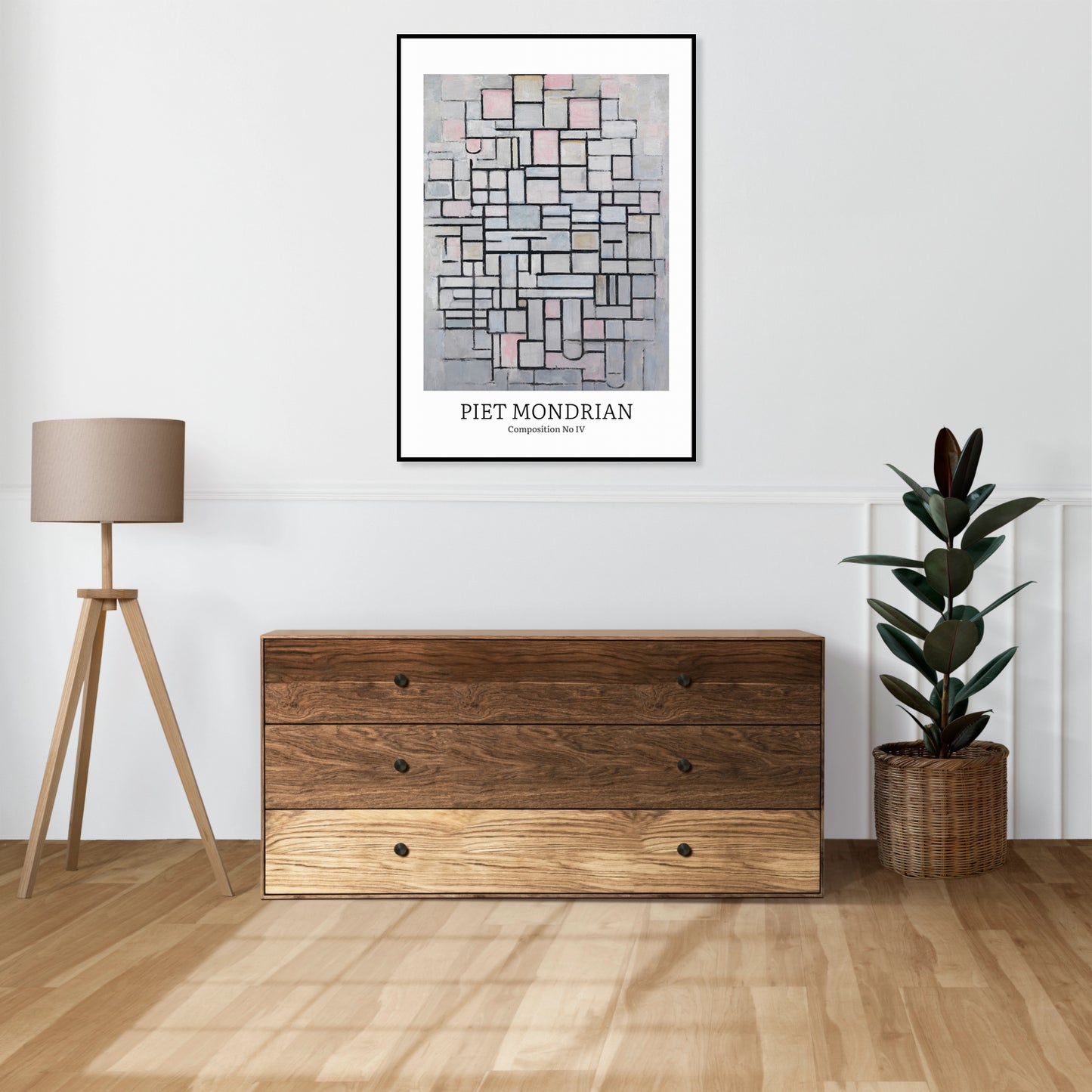 Obraz  Design Composition 4, Mondrian Vintage do Salonu