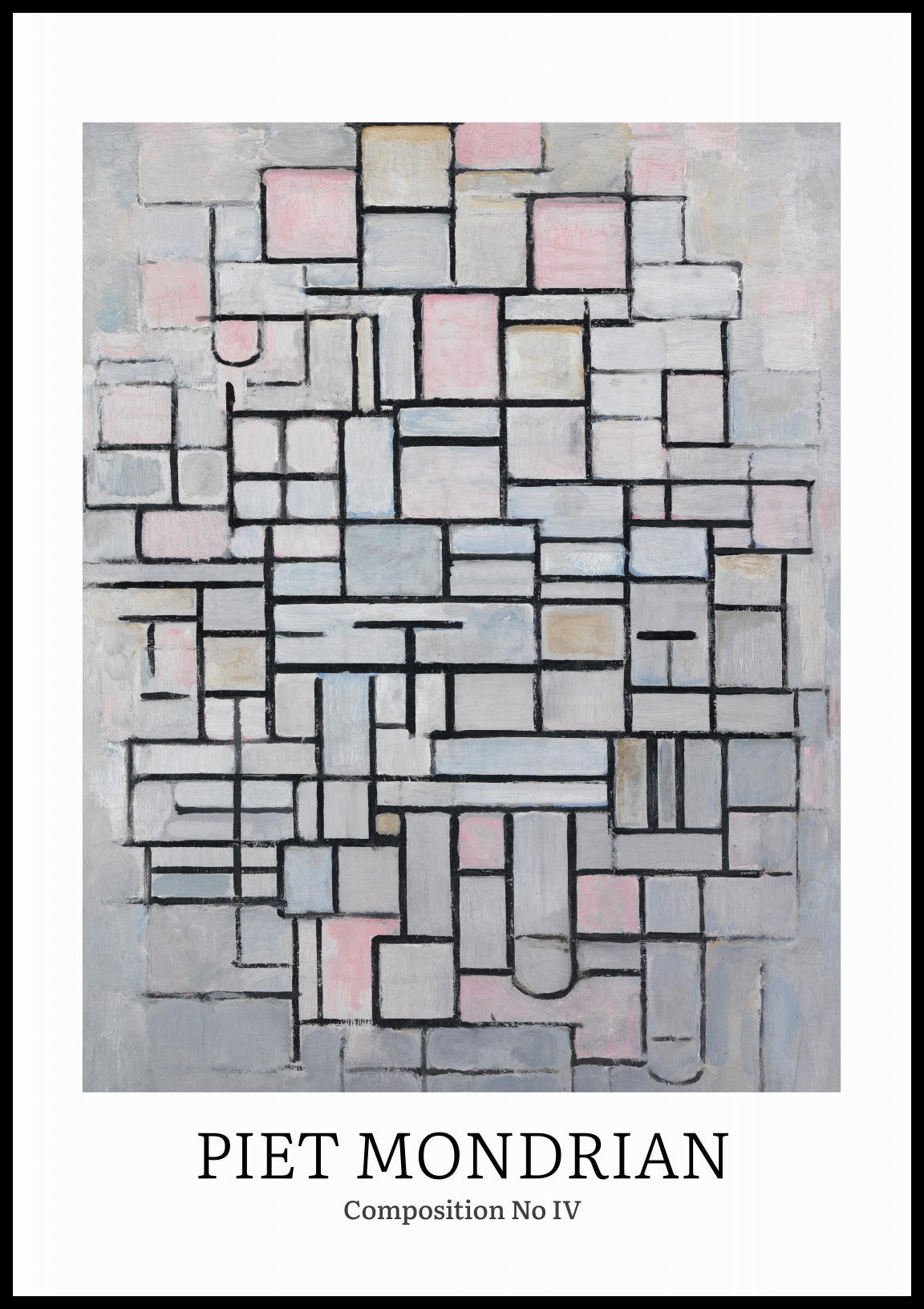 Plakat  Design Composition 4, Mondrian Vintage do Salonu