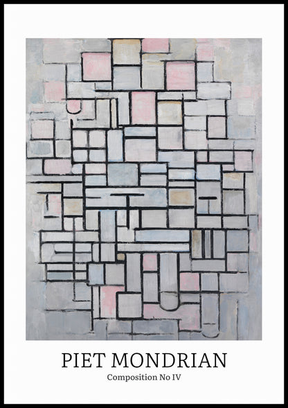 Plakat  Design Composition 4, Mondrian Vintage do Salonu