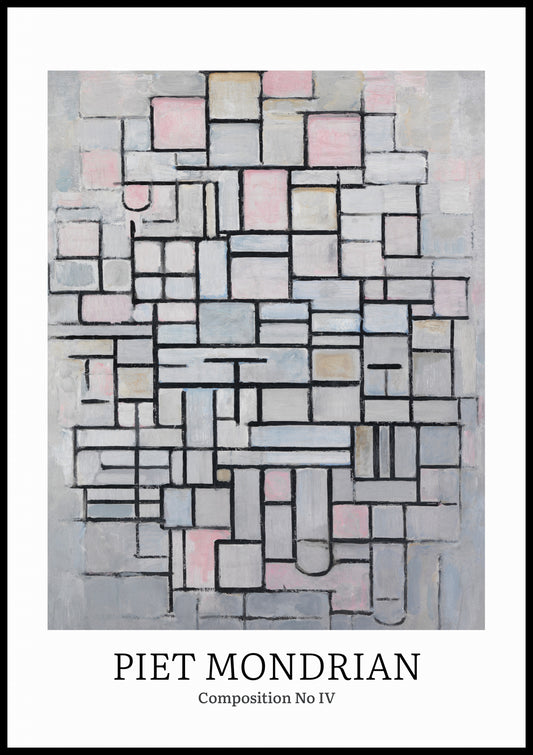 Plakat  Design Composition 4, Mondrian Vintage do Salonu