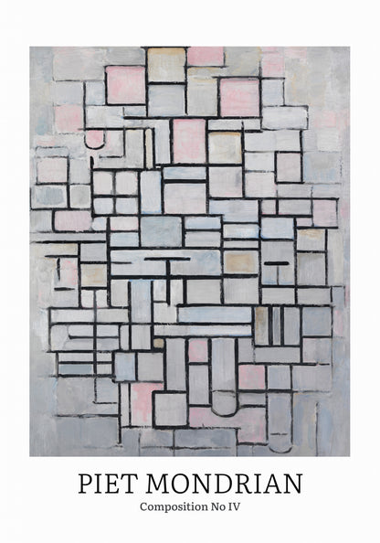 Plakat  Design Composition 4, Mondrian Vintage do Salonu