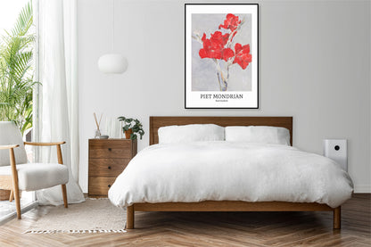 Plakat  Design Red Gladioli, Mondrian Vintage do Salonu