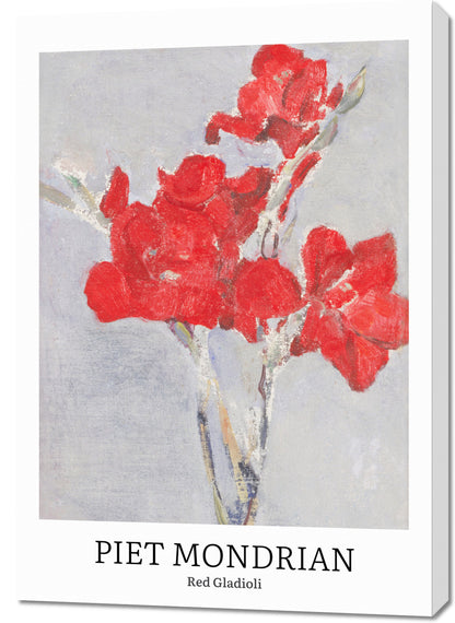 Obraz  Design Red Gladioli, Mondrian Vintage do Salonu